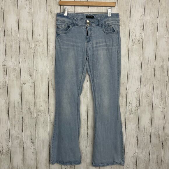 Generra Light Blue Mid Rise Worn In Soft Bootcut Flare Cotton Jeans 13 Juniors - Picture 1 of 10